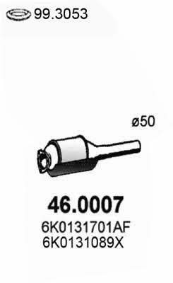 Asso 46.0007 Catalytic Converter 460007