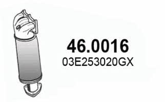 Asso 46.0016 Catalytic Converter 460016