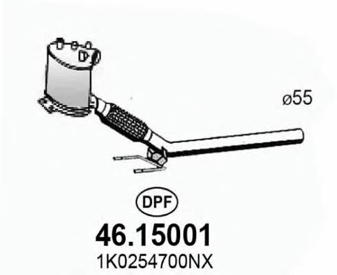Asso 46.15001 Diesel particulate filter DPF 4615001