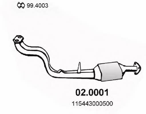 Asso 02.0001 Catalytic Converter 020001