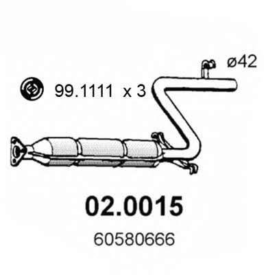 Asso 02.0015 Catalytic Converter 020015