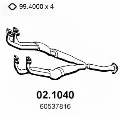 Asso 02.1040 Exhaust pipe 021040