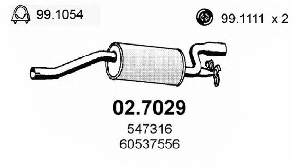 Asso 02.7029 End Silencer 027029