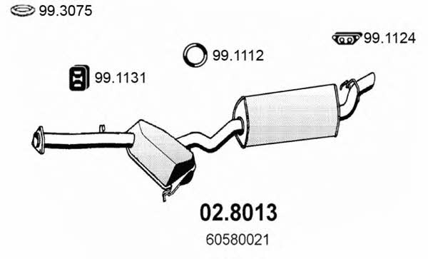 Asso 02.8013 Middle-/End Silencer 028013