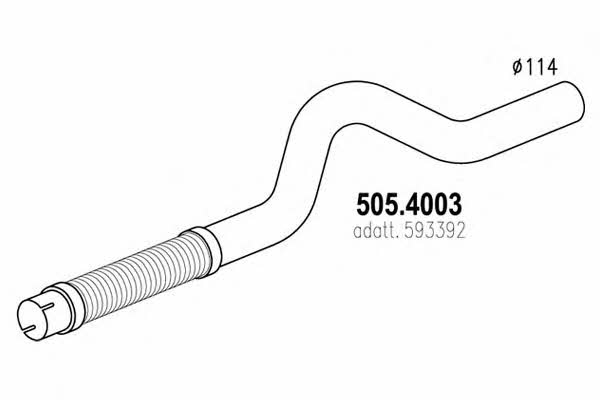Asso 505.4003 Corrugated pipe 5054003