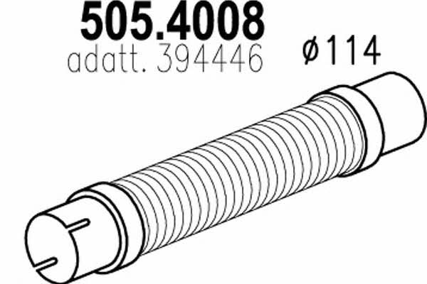 Asso 505.4008 Corrugated pipe 5054008
