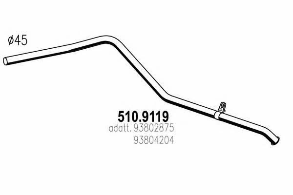 Asso 510.9119 Exhaust pipe 5109119