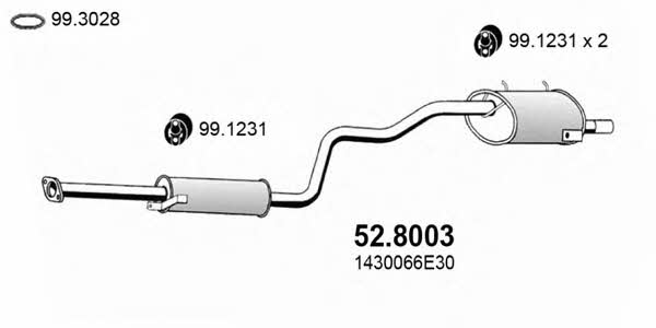 Asso 52.8003 Middle-/End Silencer 528003