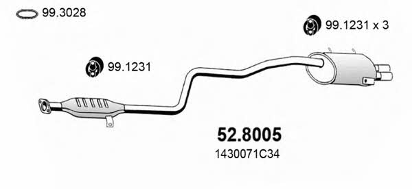 Asso 52.8005 Middle-/End Silencer 528005