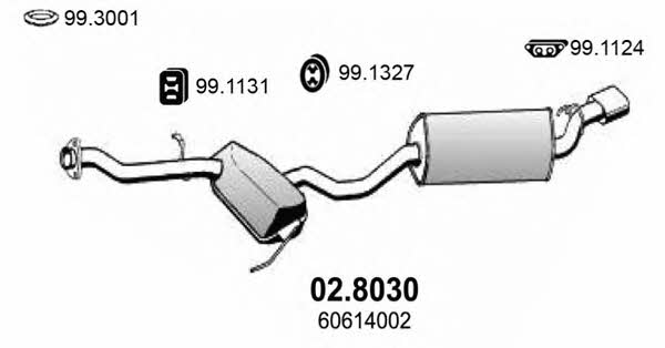 Asso 02.8030 Middle-/End Silencer 028030