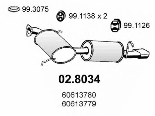 Asso 02.8034 Middle-/End Silencer 028034