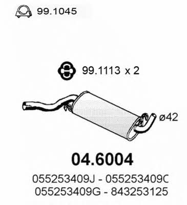 Asso 04.6004 Central silencer 046004