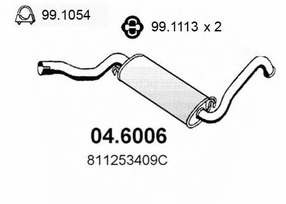 Asso 04.6006 Central silencer 046006