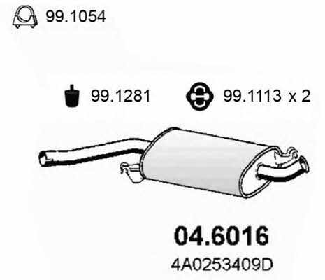 Asso 04.6016 Central silencer 046016