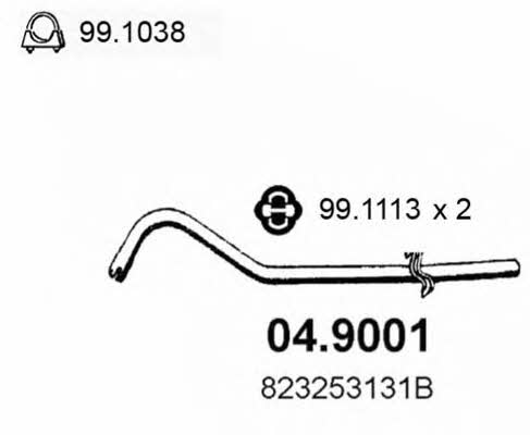  04.9001 Exhaust pipe 049001