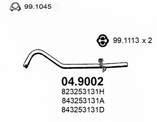 Asso 04.9002 Exhaust pipe 049002