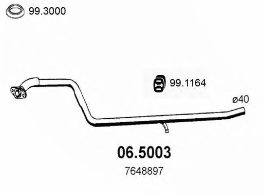  06.5003 Exhaust pipe 065003