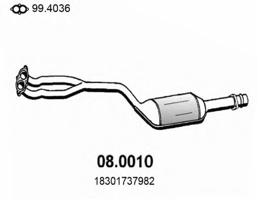 Asso 08.0010 Catalytic Converter 080010