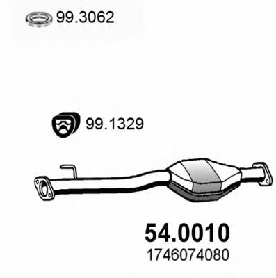 Asso 54.0010 Catalytic Converter 540010