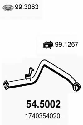 Asso 54.5002 Exhaust pipe 545002