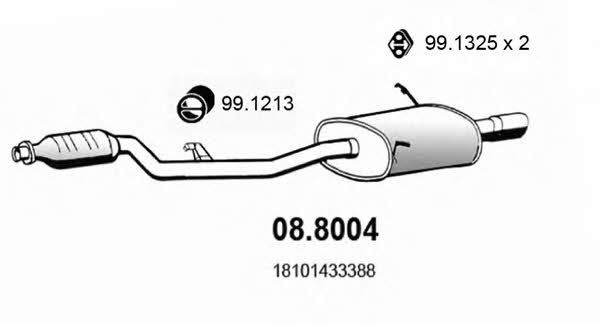  08.8004 Middle-/End Silencer 088004