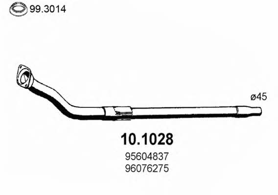 Asso 10.1028 Exhaust pipe 101028