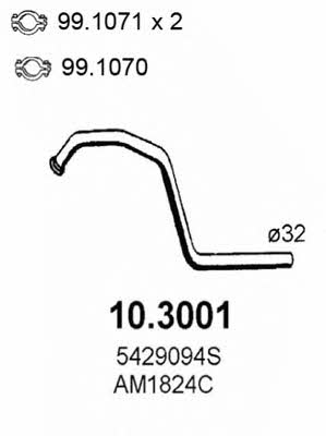 Asso 10.3001 Exhaust pipe 103001