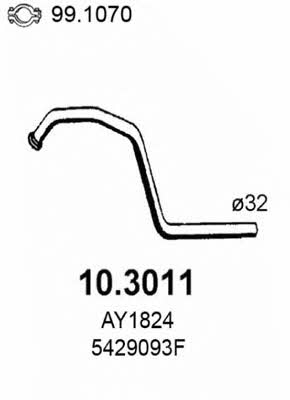 Asso 10.3011 Exhaust pipe 103011