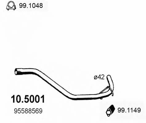  10.5001 Exhaust pipe 105001