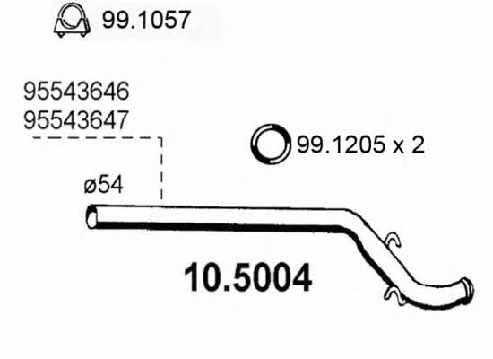 Asso 10.5004 Exhaust pipe 105004