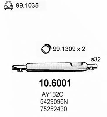  10.6001 Central silencer 106001