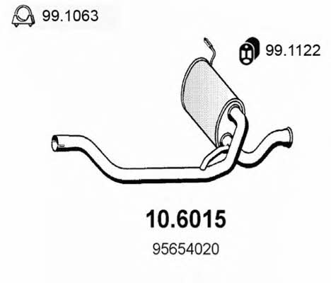 Asso 10.6015 Central silencer 106015