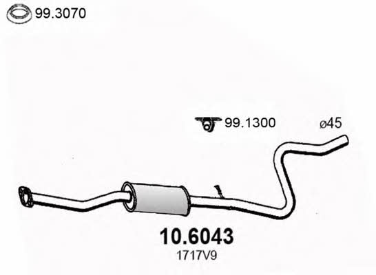 Asso 10.6043 Central silencer 106043