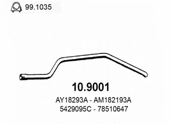  10.9001 Exhaust pipe 109001