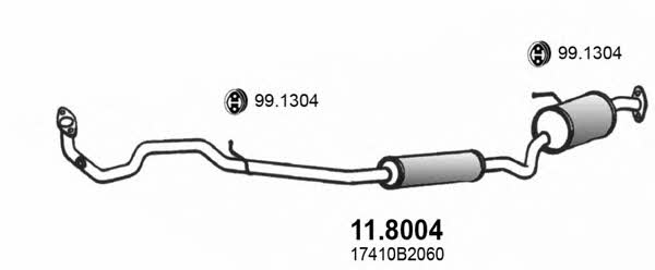 Asso 11.8004 Middle-/End Silencer 118004