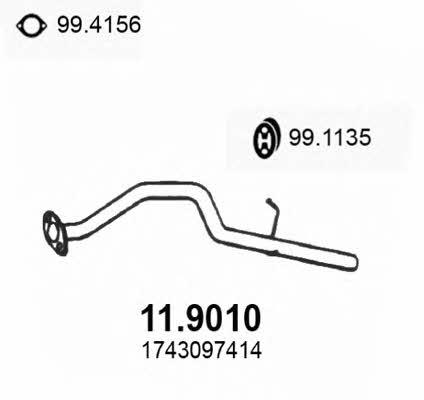 Asso 11.9010 Exhaust pipe 119010