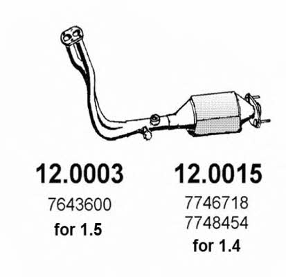 Asso 12.0003 Catalytic Converter 120003