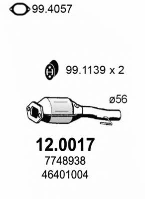 Asso 12.0017 Catalytic Converter 120017