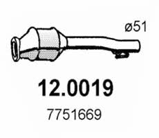 Asso 12.0019 Catalytic Converter 120019