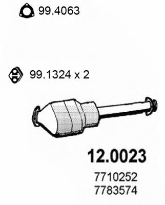 Asso 12.0023 Catalytic Converter 120023