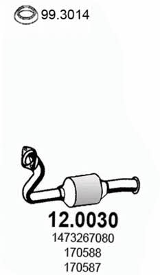 Asso 12.0030 Catalytic Converter 120030