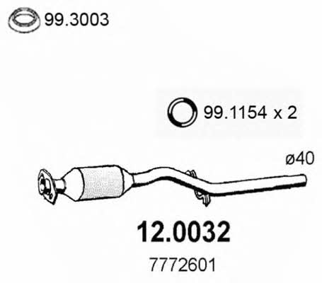 Asso 12.0032 Catalytic Converter 120032