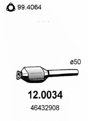 Asso 12.0034 Catalytic Converter 120034