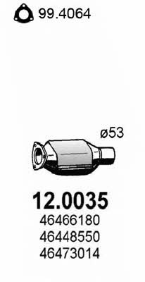 Asso 12.0035 Catalytic Converter 120035