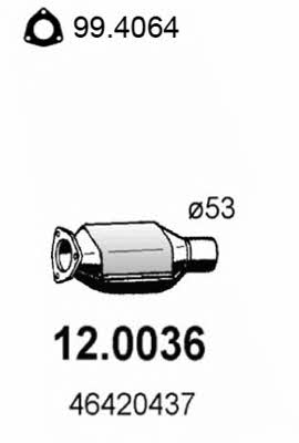 Asso 12.0036 Catalytic Converter 120036