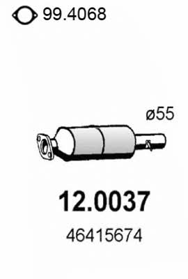 Asso 12.0037 Catalytic Converter 120037