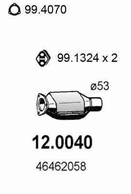 Asso 12.0040 Catalytic Converter 120040