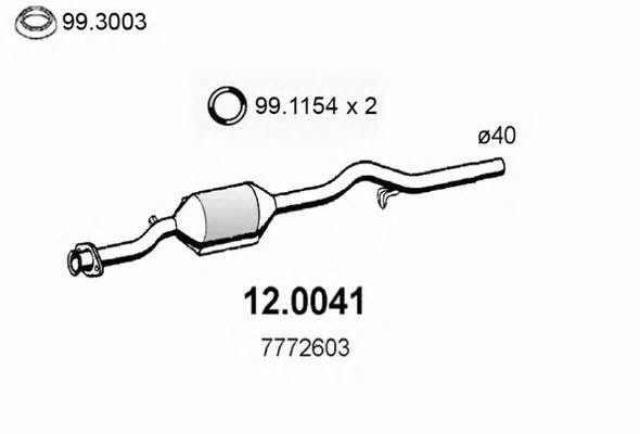 Asso 12.0041 Catalytic Converter 120041