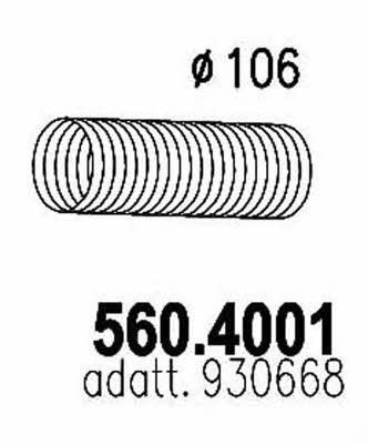 Asso 560.4001 Corrugated pipe 5604001