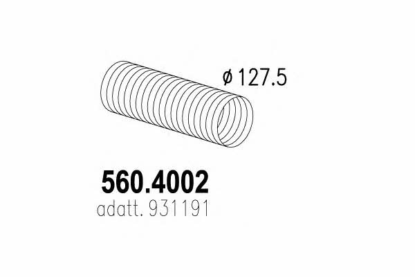 Asso 560.4002 Corrugated pipe 5604002